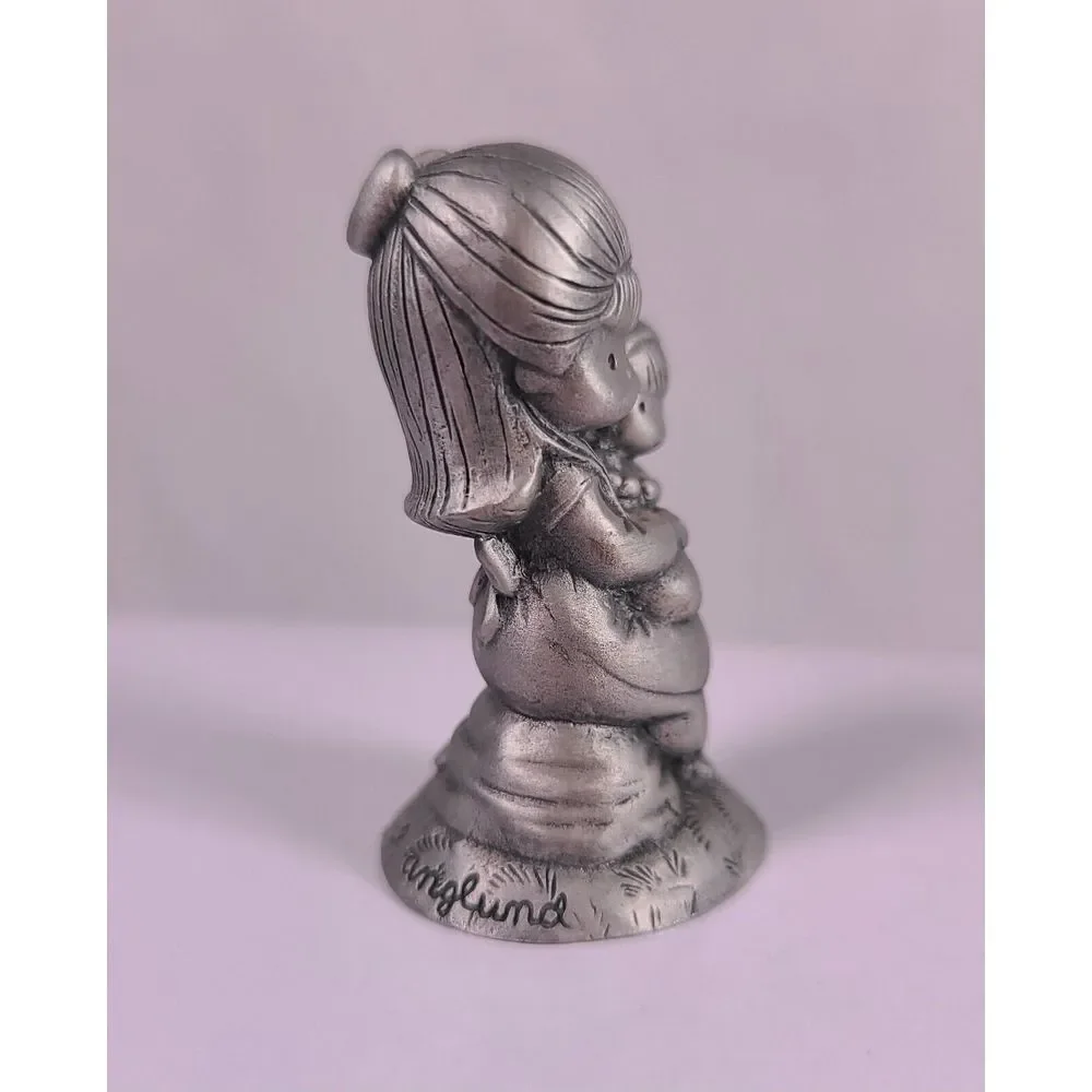 Vintage Hallmark Fine Pewter - Mother Holding Child MINI FIGURINE 1980 J. Walsh - Picture 2 of 5